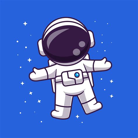 Hand Drawn Cartoon Astronaut Floating In Space Svg Digital Etsy Australia