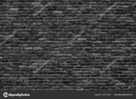 Gloomy Background Black Brick Wall Of Dark Stone Texture Stock Photo