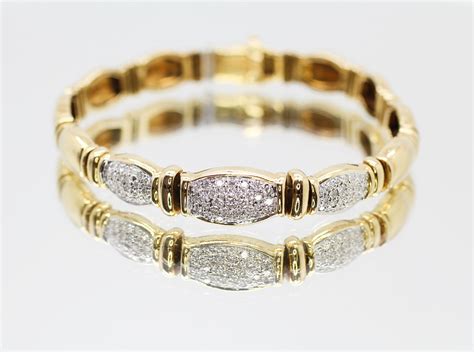 Details About Womens Vintage Diamond Bracelet In 18k Yellow Gold 7 1