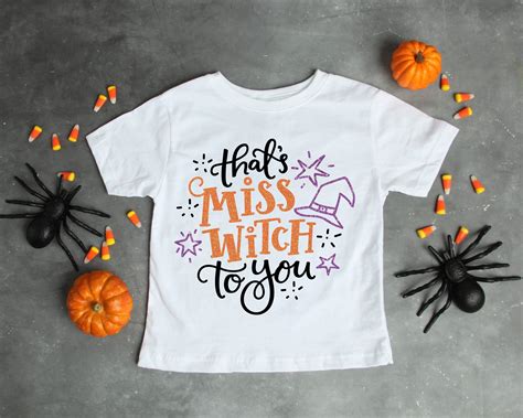 Miss Witch Halloween Shirt Bodysuit Rabbit Skins Or Etsy Shirt