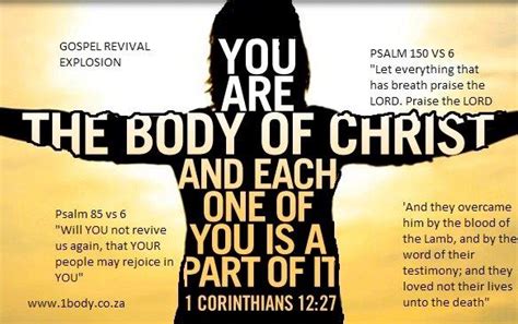 1 Body In Christ You Are The Body Of Christ And Each One Of You Is A