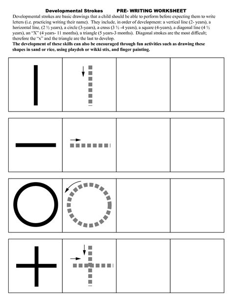 15 Worksheets Pre Writing Strokes