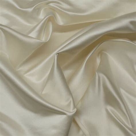 Ivory Duchess 100 Silk Satin Fabric Peau De Soie 55 W By The Yard