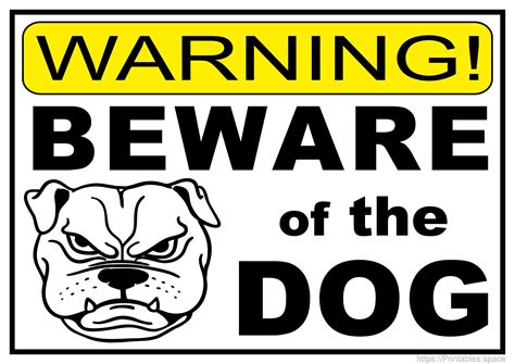 Free Beware Of The Dog Sign Free Printables