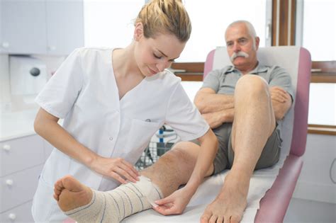 Nurse Splint Cast On The Leg Patient In Hospital Plano Orthopedic
