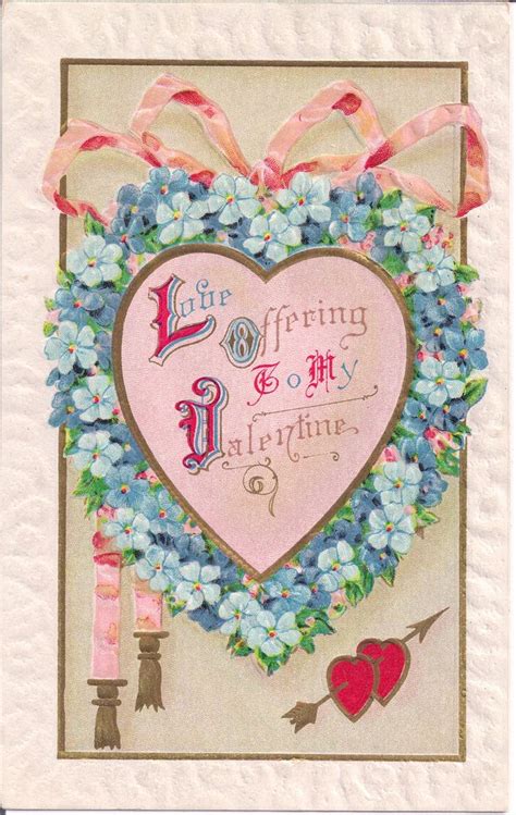 Love Offering To My Valentine Vintage Valentine Postcard 1911