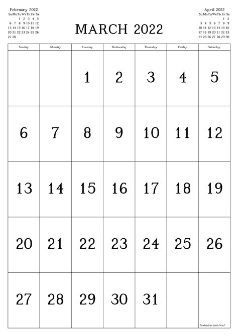 March 2022 Calendar Free Printable Calendar Com March 2022 Calendars