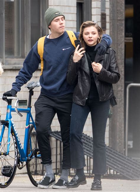 Chloë grace moretz and brooklyn beckham (elder son of david beckham and victoria beckham) are on and off in their. CHLOE MORETZ and Brooklyn Beckham Out in New York 11/14 ...