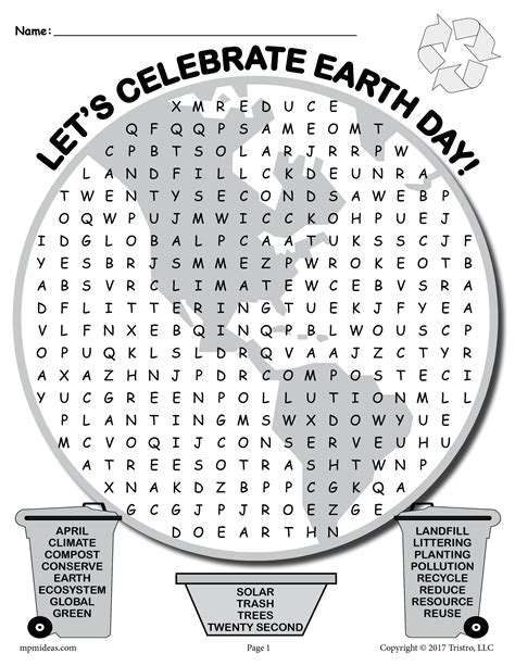 Printable Earth Day Word Search Earth Day Activities Earth Day
