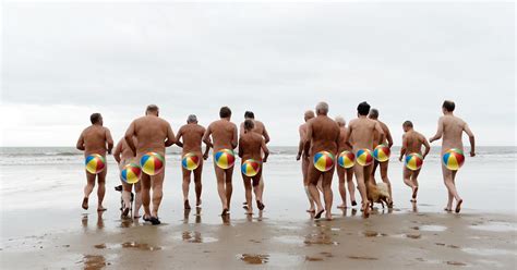 People Stripped Off For The Great British Skinny Dip On A Welsh Beach