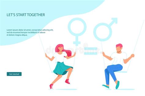 Gender Equality Landing Web Page Template Stock Illustration Illustration Of Diversity Gender