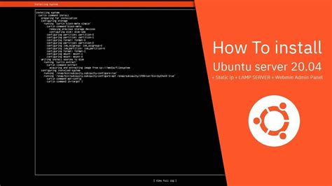 Ubuntu 20 04 LTS Server Image Installation YouTube