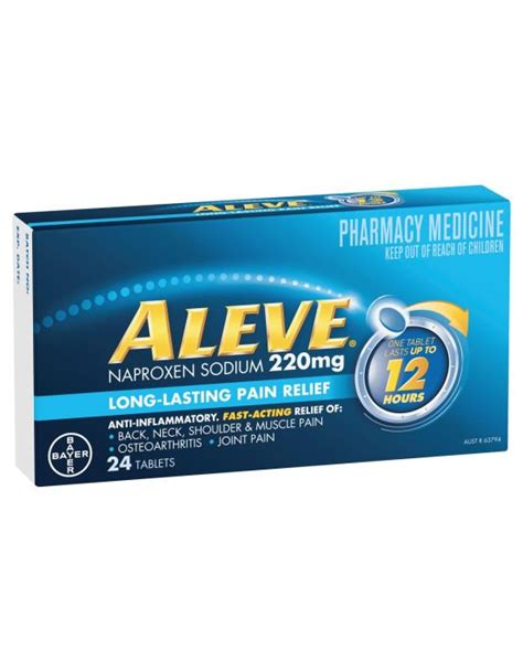 Aleve 12 Hour Anti Inflammatory Fast Acting 12 Hour Pain Relief Tablets