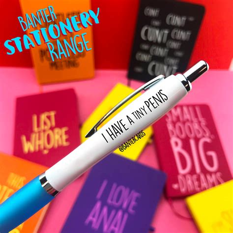 I Have A Tiny Penis Pen Funny Pen Banter Cards Rude Pens Etsy