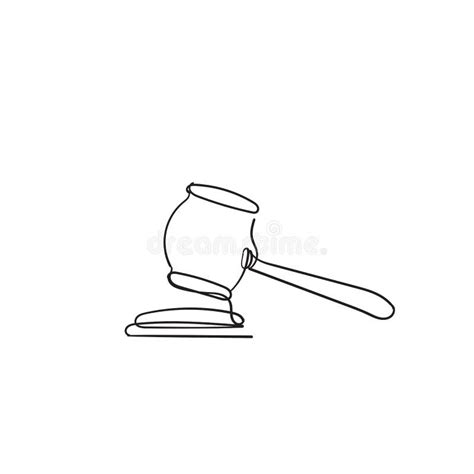 Judge Hammer Icon Law Gavel Auction Court Hammer Bid Authority Concept