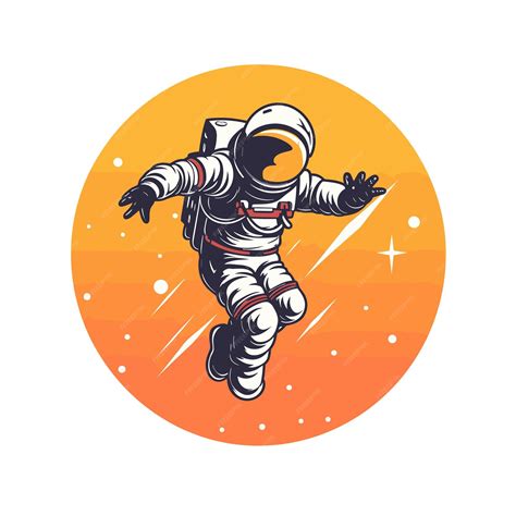 Premium Vector Happy Astronaut Jumping Cartoon Vector For Tshirt Design