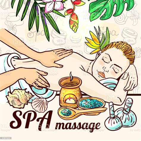 Relax Spa Massage Stock Illustration Download Image Now Adult Beauty Treatment Human Body