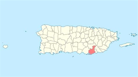 Guayama Location On The Pr Map Puerto Rico Map Yabucoa Las Marias