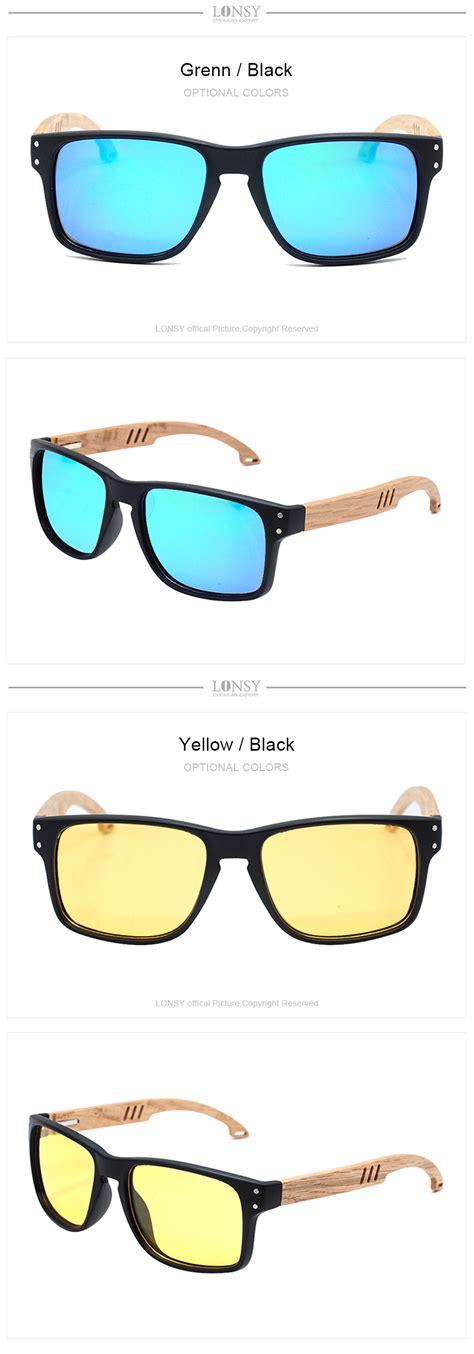 Ls5026 Fashion Designer Custom Uv400 Sun Glasses Pc Frame Wooden Bamboo Temples Sunglasses 2020