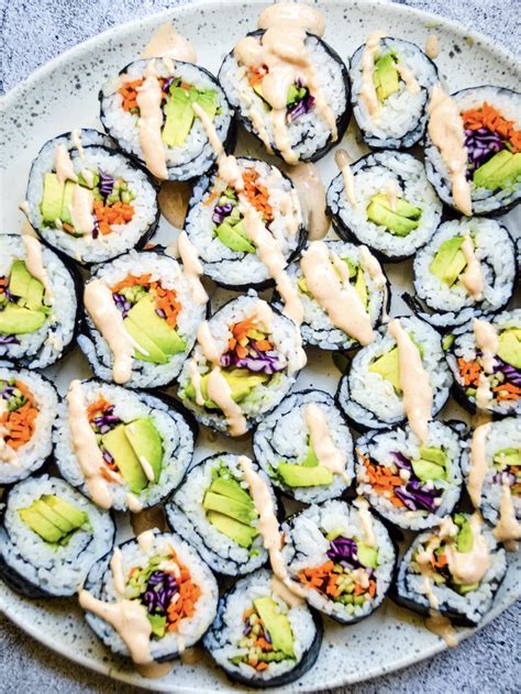 Rainbow Veggie Sushi Rolls Kays Clean Eats