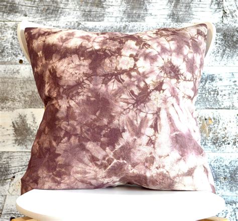 Rustic Tie Dye Dyed Pillow Cover In Raisin