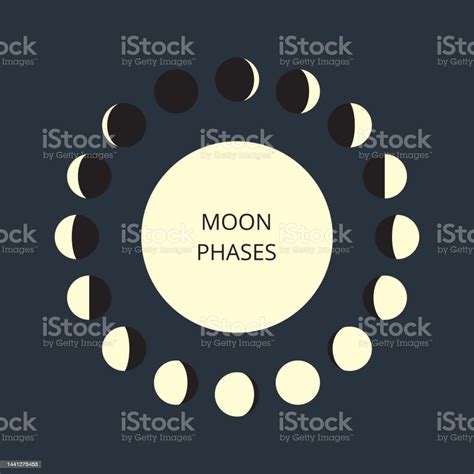 Moon Phases Icons Stock Illustration Download Image Now Astronomy