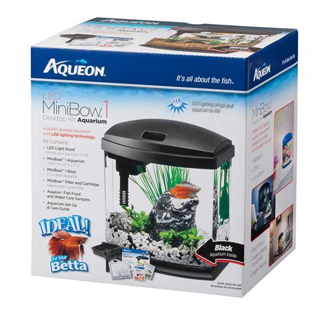 Upc 015905178020 Aqueon Minibow Black Led Desktop Fish Aquarium Kit