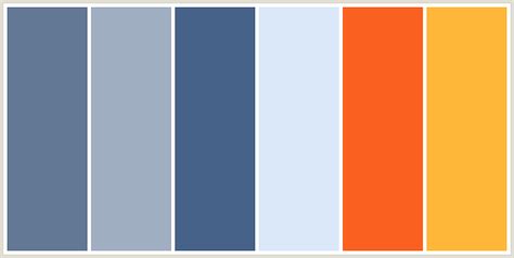 Grey Blue Medium Blue Yellow And Orange Color Scheme
