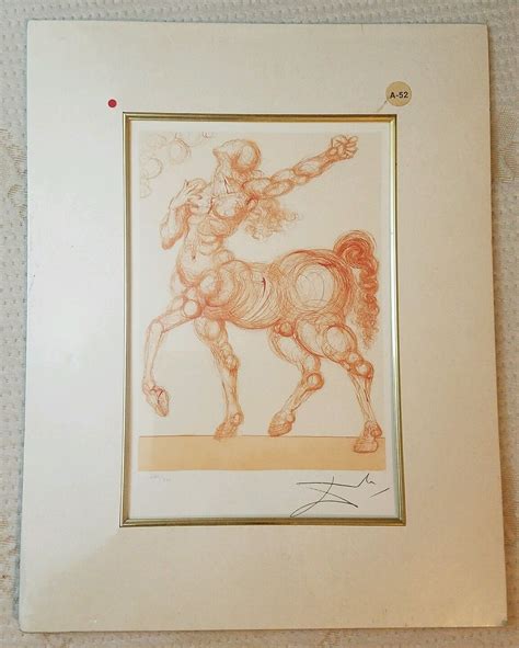 Salvador Dali Divine Comedy CENTAUR Limited Edition Lithograph Art Prints