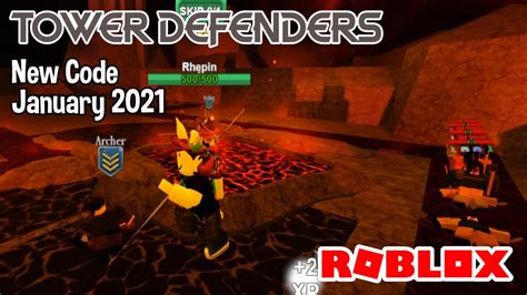 Roblox Tower Defenders New Code January 2021 Youtube