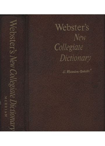 Sebo Do Messias Livro Websters New Collegiate Dictionary