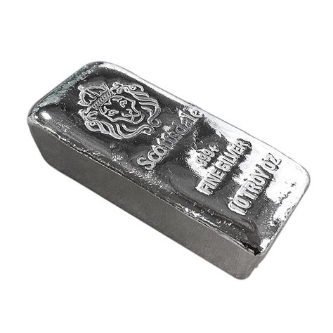 Buy The Scottsdale Mint 10 Oz Cast Chunky Silver Bar Monument Metals