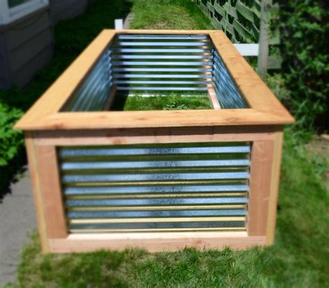 Diy Garden Boxes With Corrugated Metal Moveless 2