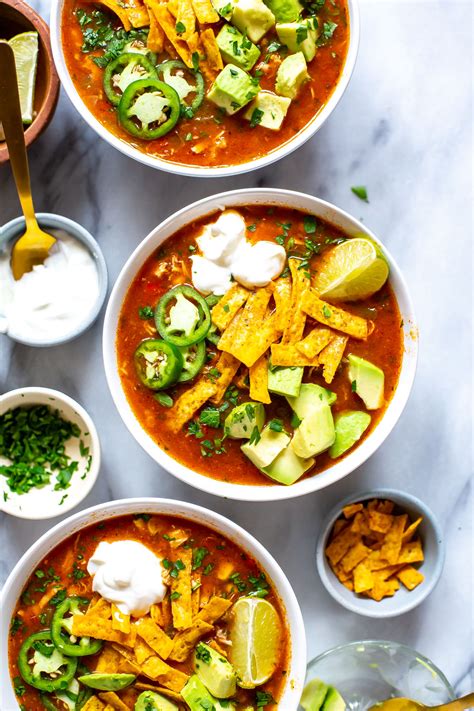 I really prefer cooking on low, for a longer amount of time so that the flavor can develop. Crockpot Chicken Tortilla Soup - The Girl on Bloor