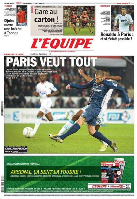 L'immeuble s'appelle bureaux ajoutez un catégorie. Journal L'Equipe (France). Les Unes des journaux de France ...