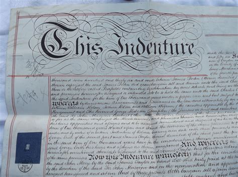 Antique Indenture Legal Document Handwritten Paper Etsy UK Legal Documents Antiques