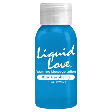 liquid love warming massage lotion blue raspberry 1oz kkitty products