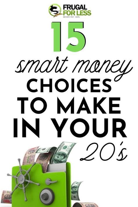15 Smart Money Choices To Make In Your 20s Money Choices Smart Money