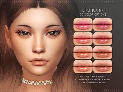 4w25 Lipstick N7 Sims 4 Sims 4 Makeup Sims 4 Lipstick