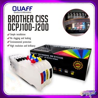 This manual comes under the category printers and has been rated by 1 people with an average of a 8.4. QUAFF CISS Brother DCP J100-J200 | Shopee Philippines