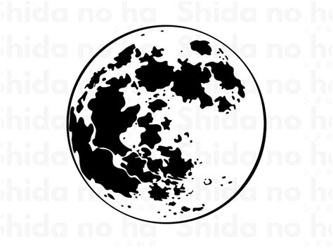 Moon Svg Full Moon Svg Digital Downloadcricut Silhouette Glowforge