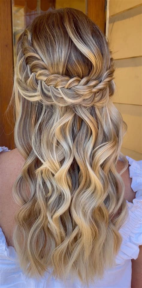 Best Prom Hairstyles For Curly Wave Textured Half Up Half Down