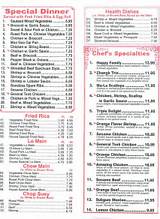 Chinese Food Menu Pictures Images
