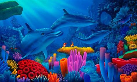 Secrets Of The Sea Mural David Miller Murals Your Way Dolphin