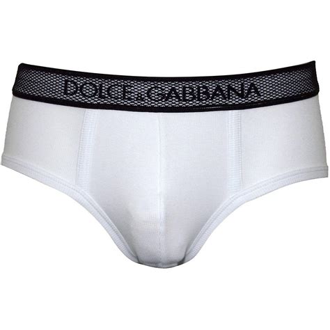 Dolce And Gabbana Ribbed Stretch Cotton Brando Brief With Net Logo Waistband White Fruugo Us