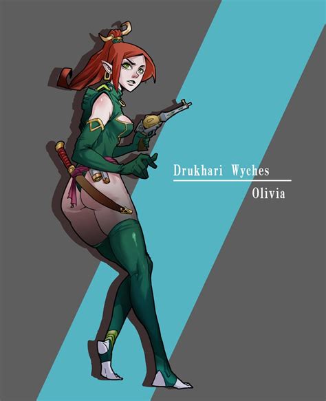 Rule 34 1girls Ass Breasts Dark Eldar Drukhari Elbow Gloves Eldar Female Holding Pistol Pistol