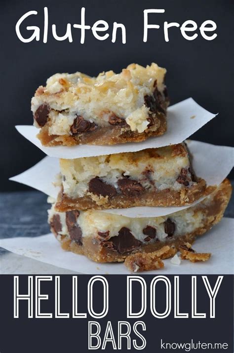 The ultimate collection of delicious & easy gluten free dairy free desserts recipes for sweets lovers everywhere! Hello Dolly Bars are so easy to make gluten free and nut ...