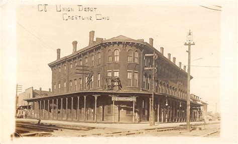 Crestline Ohio Union Depot Real Photo Antique Postcard K86496 Ebay