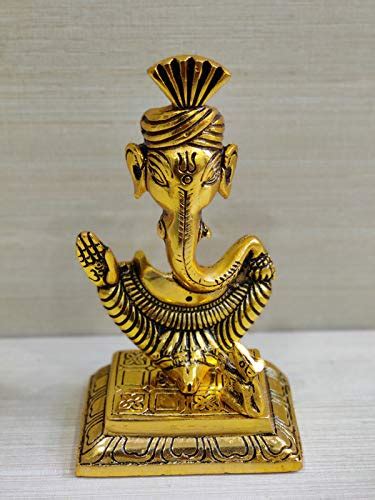 Buy Tnagri Gold Plated Handicraft Lord Ganesha Idol Ganesh Ji Ki