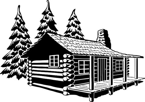 Log Cabin Cottage Clip Art Modern House Sckech Png Download 640449